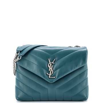 Saint Laurent Loulou Shoulder Bag Matelasse Chevron Leather Small