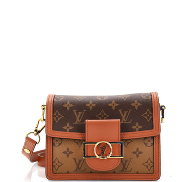Louis Vuitton Dauphine Shoulder Bag Reverse Monogram Canvas Mini