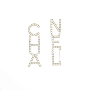 Chanel CHA-NEL Drop Earrings Metal with Crystals