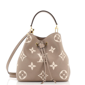 Louis Vuitton NeoNoe Handbag Bicolor Monogram Empreinte Giant MM