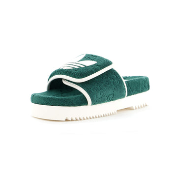 Gucci x Adidas Women's Platform Slide Sandals Terry Cloth