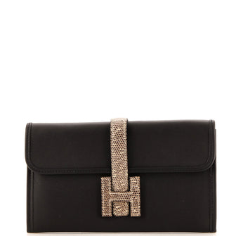 Hermes Jige Duo Clutch Swift with Lizard