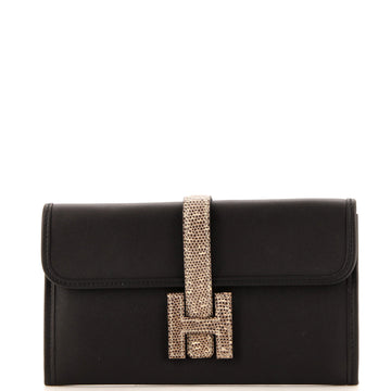 Hermes Jige Duo Clutch Swift with Lizard