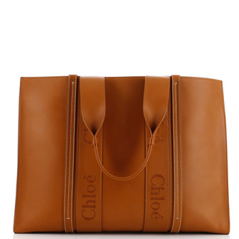 Chloe Woody Tote Leather Large