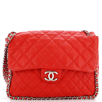 Chanel Chain Around Flap Bag Quilted Leather Maxi