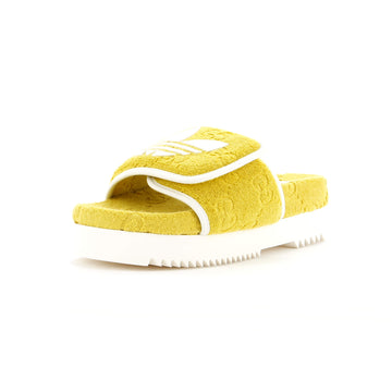 Gucci x Adidas Women's Platform Slide Sandals Terry Cloth