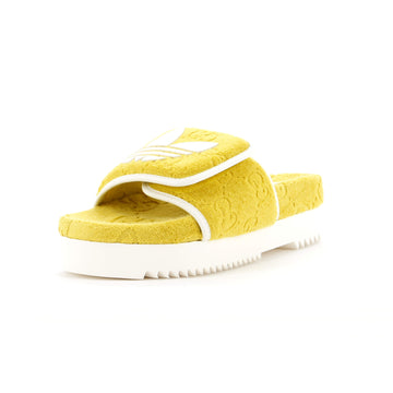 Gucci x Adidas Women's Platform Slide Sandals Terry Cloth