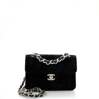 Chanel Double You CC Flap Bag Quilted Velvet Mini