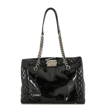 Chanel Reverso Boy Chain Tote Patent Medium