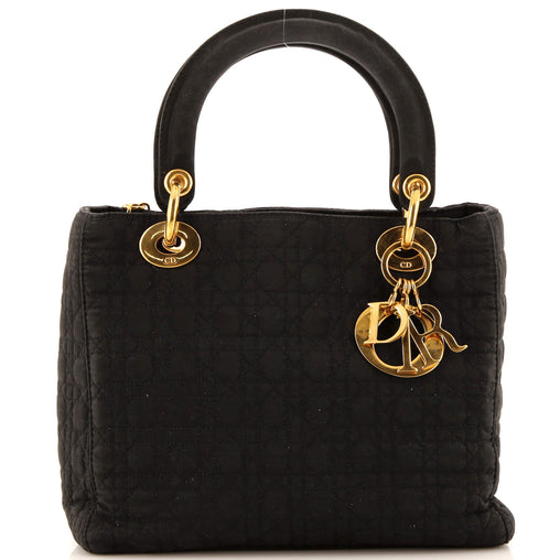Christian Dior Vintage Lady Dior Bag Cannage Quilt Nylon