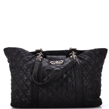 Chanel Boy Shopping Tote Quilted Gentle Iridescent Calfskin