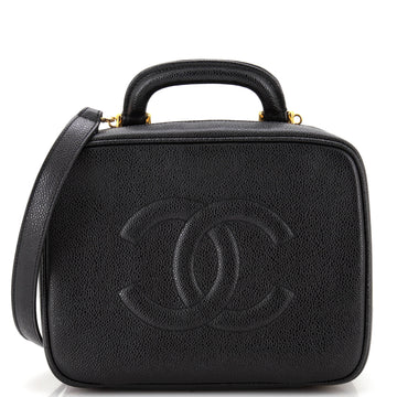 Chanel Vintage Timeless Zip Around Vanity Case Caviar Medium