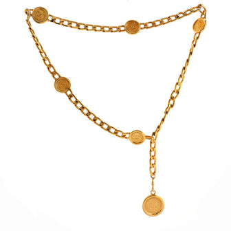 Chanel Vintage Medallion Charms Chain Belt Metal