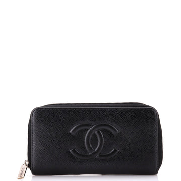 Chanel Timeless CC Zipped Wallet Caviar Long