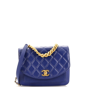 Chanel Chain Handle Flap Bag Quilted Calfskin with Caviar Small