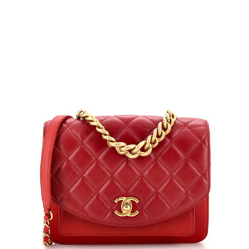 Chanel Chain Handle Flap Bag Quilted Calfskin with Caviar Small