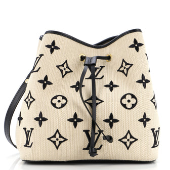 Louis Vuitton NeoNoe Handbag Monogram Giant Embroidered Cotton MM
