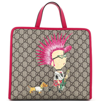 Gucci Children's Tote Printed GG Coated Canvas Medium