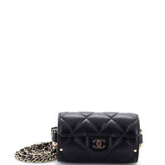 Chanel Secret Barrel Chain Bag Quilted Lambskin with Quilted Metal Mini