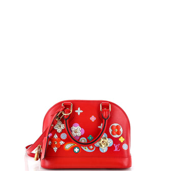 Louis Vuitton Alma Handbag Limited Edition Floral Patchwork Epi Leather BB