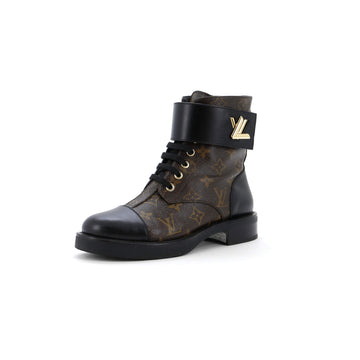 Louis Vuitton Women's Wonderland Flat Ranger Boots Monogram Canvas and Leather