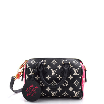 Louis Vuitton Speedy Bandouliere Bag Spring in the City Monogram Empreinte Leather 20
