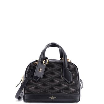 Louis Vuitton Dora Handbag Malletage Leather BB
