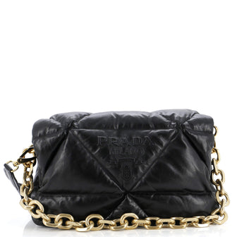 Prada Padded Shoulder Bag Quilted Nappa Leather
