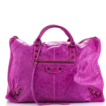 Balenciaga Weekender Classic Studs Bag Leather