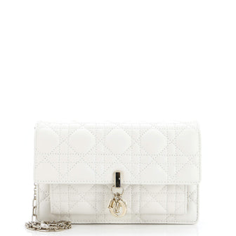 Christian Dior Miss Dior Charms Chain Pouch Cannage Quilt Lambskin