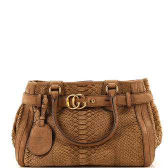 Gucci Python Gg Gucci GG Running Tote Python Medium Brown 2864261