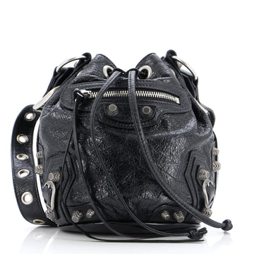 Balenciaga Le Cagole Giant Studs Bucket Bag Leather XS