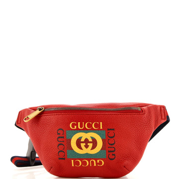 Gucci Logo Belt Bag Printed Leather Small
