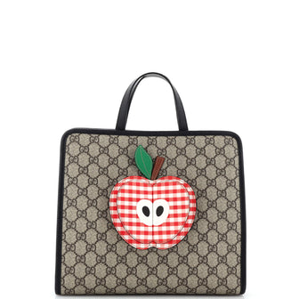 Gucci Children's Tote GG Coated Canvas with Applique Medium