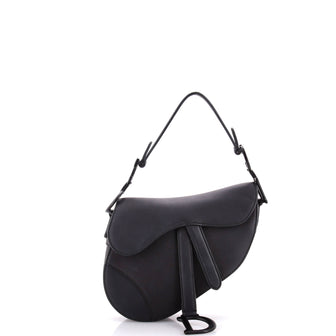 Christian Dior Ultra Matte Saddle Handbag Leather Mini