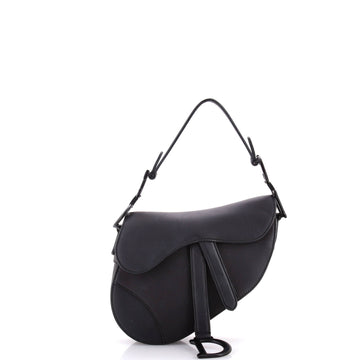 Christian Dior Ultra Matte Saddle Handbag Leather Mini