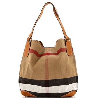Burberry Maidstone Tote Mega Check Canvas Medium