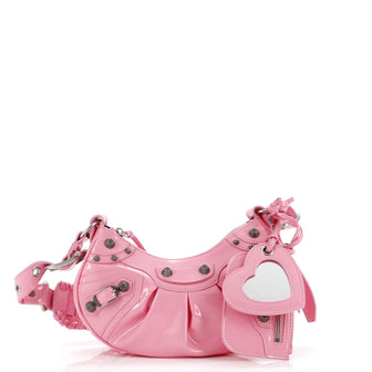 Balenciaga Le Cagole Giant Studs Shoulder Bag Patent XS