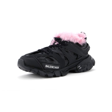 Balenciaga Women's Track Sneakers Fabric and Rubber with Faux Fur
