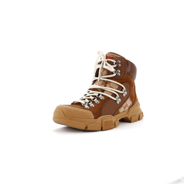 Gucci Flashtrek Hiking Boots GG Canvas and Suede