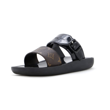 Louis Vuitton Women's Sunbath Flat Mule Sandals Monogram Canvas and Rubber