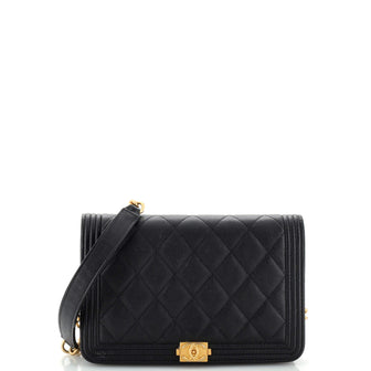 Chanel Boy Wallet on Chain Quilted Caviar