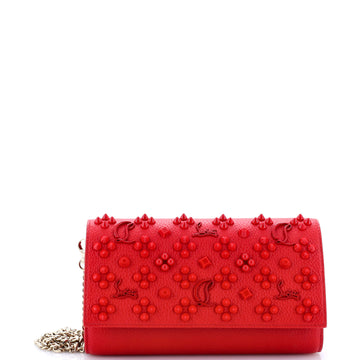 Christian Louboutin Paloma Clutch Embellished Leather Small