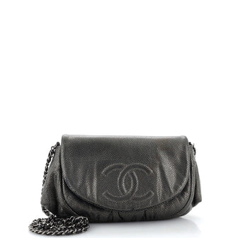 Chanel Half Moon Wallet on Chain Lambskin