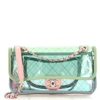 Chanel Coco Splash Flap Bag Quilted PVC With Lambskin Medium