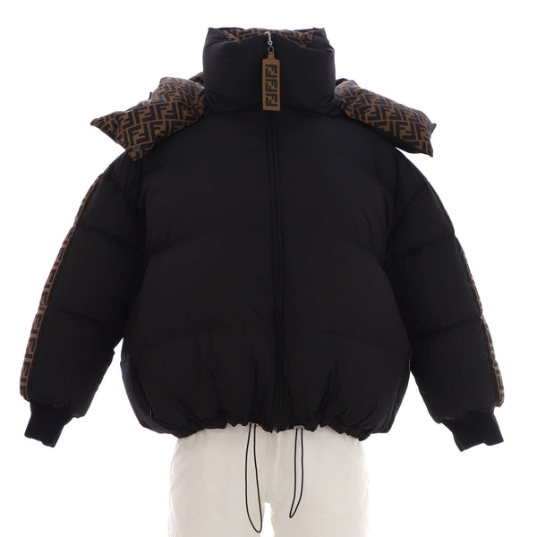 Fendi Women's Forever Reversible Hooded Puffer Jacket Zucca