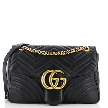 Gucci GG Marmont Flap Bag Matelasse Leather Medium