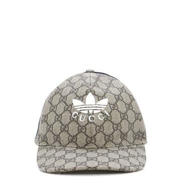 Gucci x adidas Double Sided Baseball Cap Embroidered GG Coated Canvas and Canvas