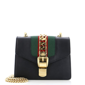 Gucci Sylvie Chain Shoulder Bag Leather Mini