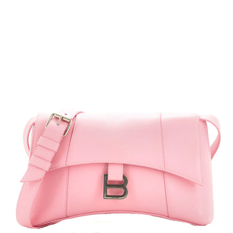 Balenciaga Downtown Soft Hourglass Shoulder Bag Leather Small